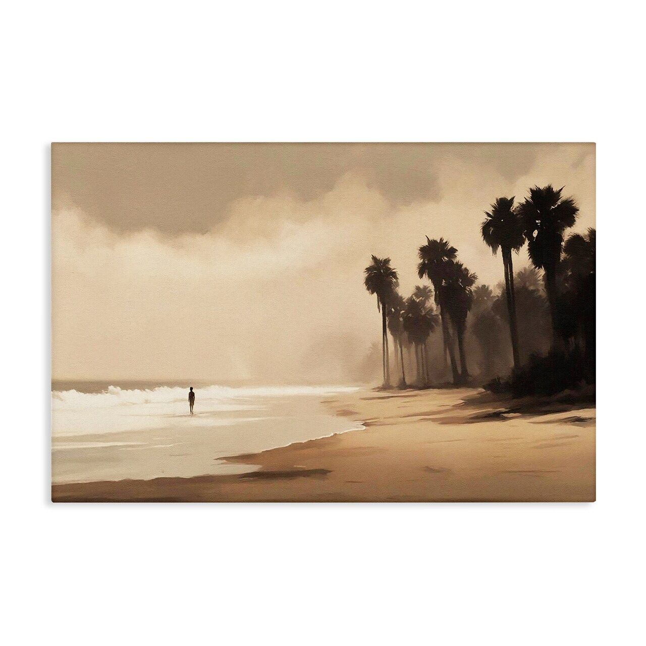 Stupell Industries Moody Beach View Canvas Wall Art Design by Noah Bay